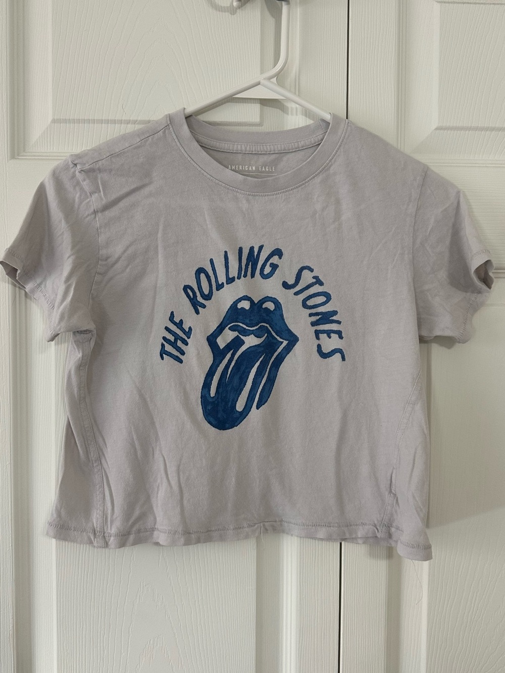 American Eagle Outfitters Kids Graphic Tee - Light Gray & Navy